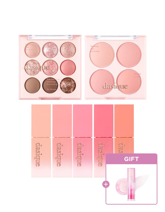 [Dasique] Ice Cream Collection Set (1 eyeshadow palette + 1 blusher palette + 5 lip tints)