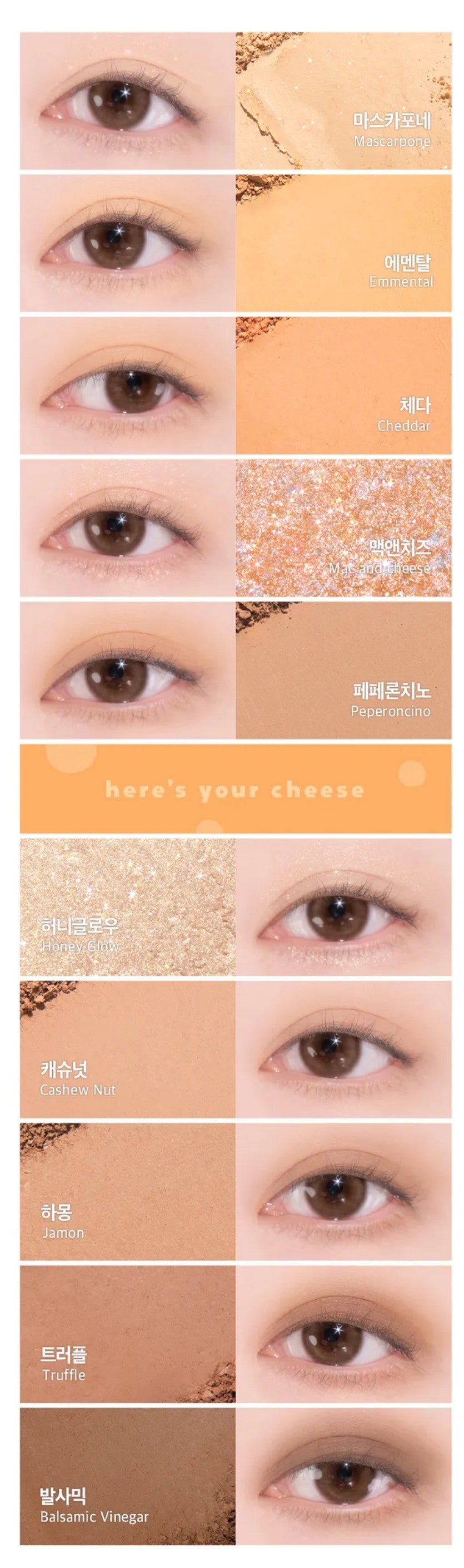 [Lilybyred] Mood Keyboard - Cheese Mood eyeshadow palette No. 6 Cheese Plate + cheese shaped mood light lamp