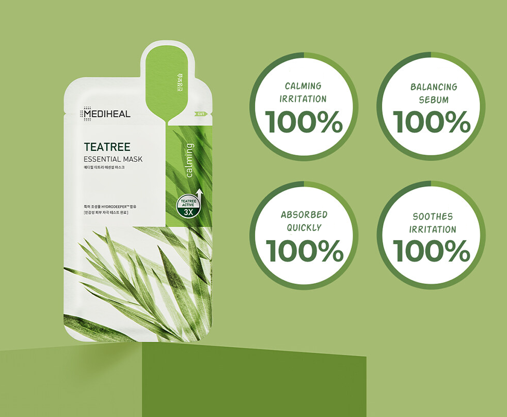 [MEDIHEAL] Tea Tree Essential Mask (1 set of 10 sheets)